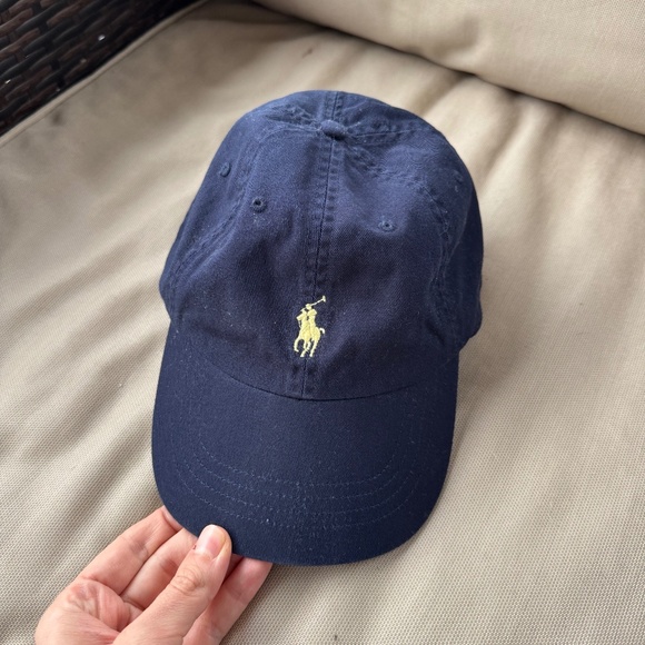 Polo Ralph Lauren Classic Navy Baseball Cap with Yellow Pony Logo - Picture 1 of 3